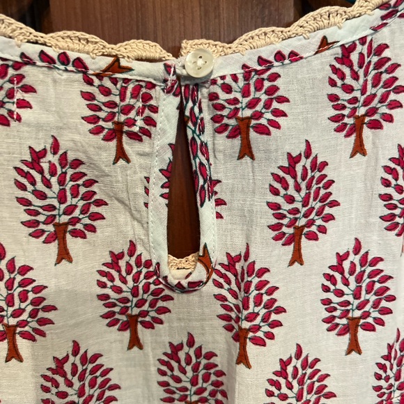 THML Floral/Tree Embroidered Frilly Top - Picture 6 of 7